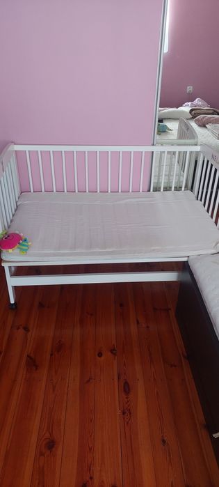 Łóżeczko z możliwością dostawki  120 x60