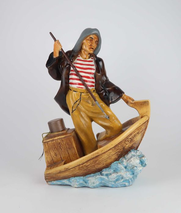 Escultura em faiança Pescador no barco