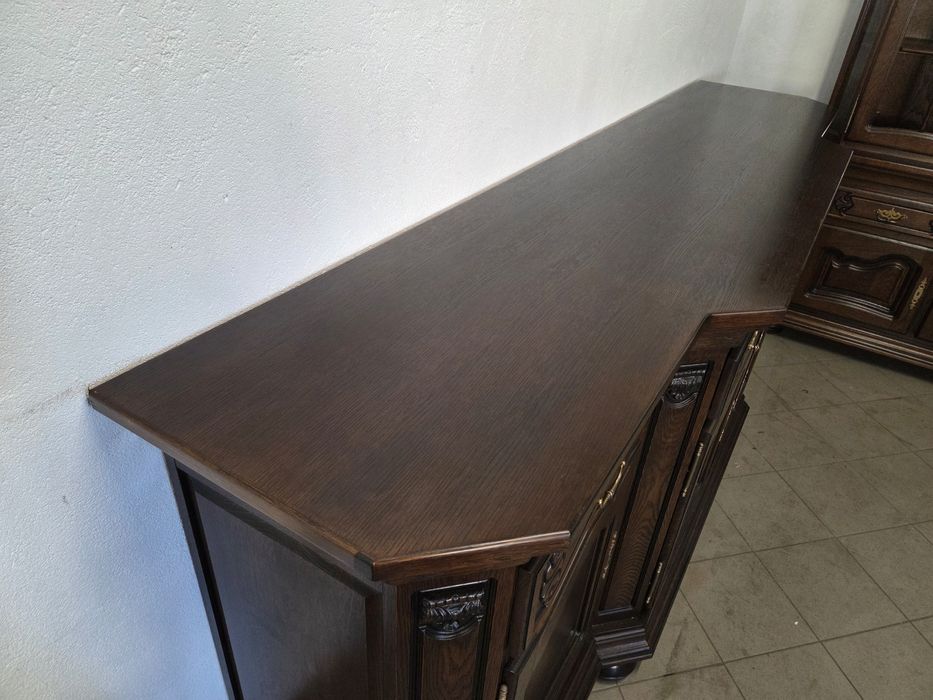 Jadalnia dębowa komoda witryna stół 6 krzeseł meble holenderskie