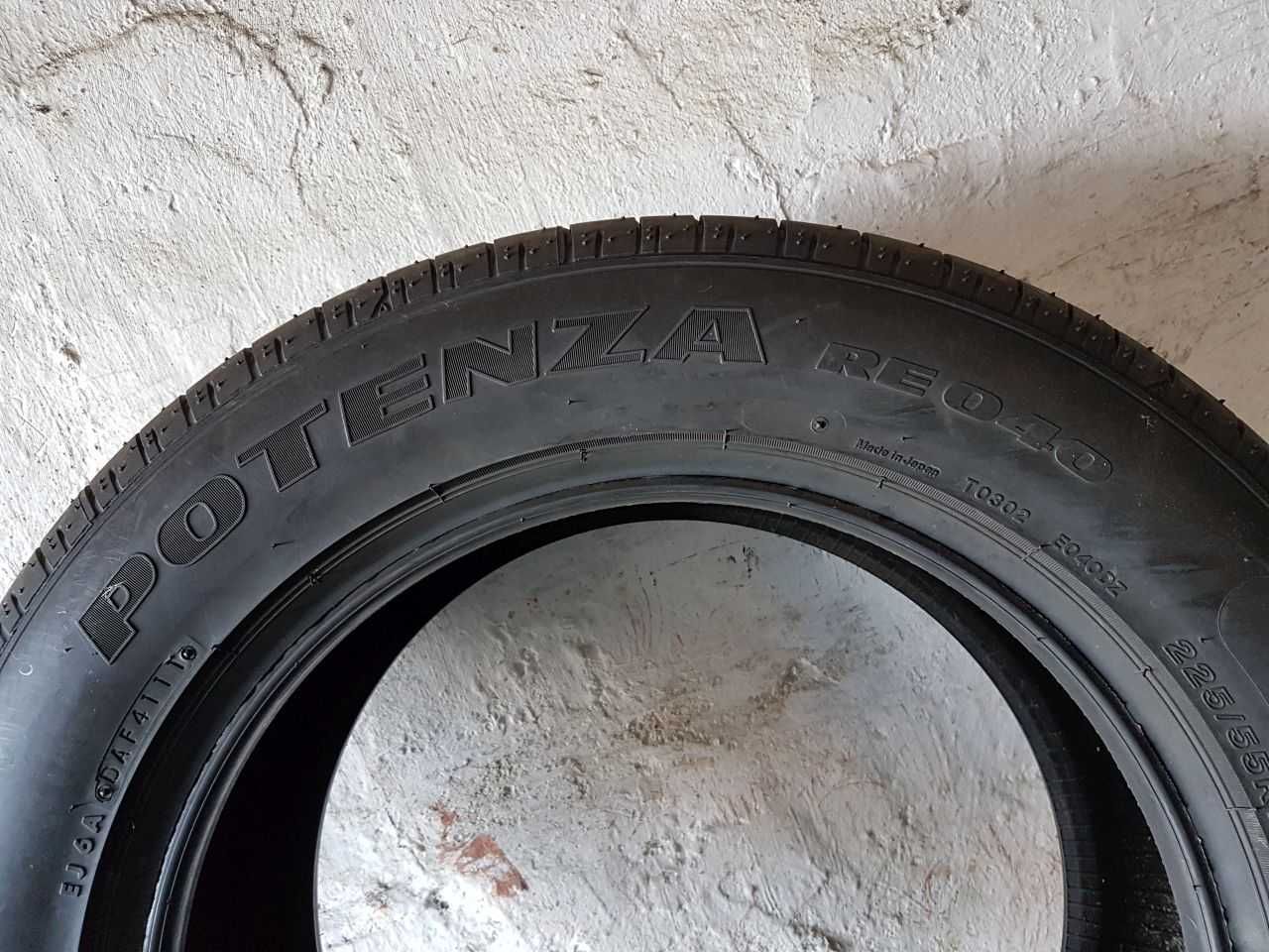 Nowa Opona letnia pojedynka 225/55R16 8,3mm Bridgestone Potenza RE040