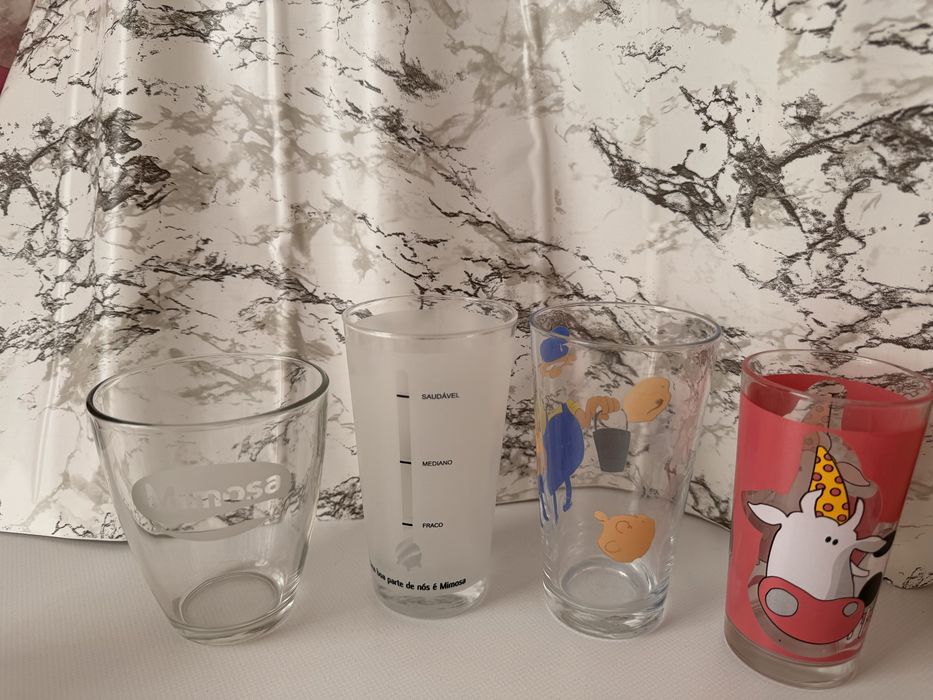 4 copos leite coleçao Mimosa