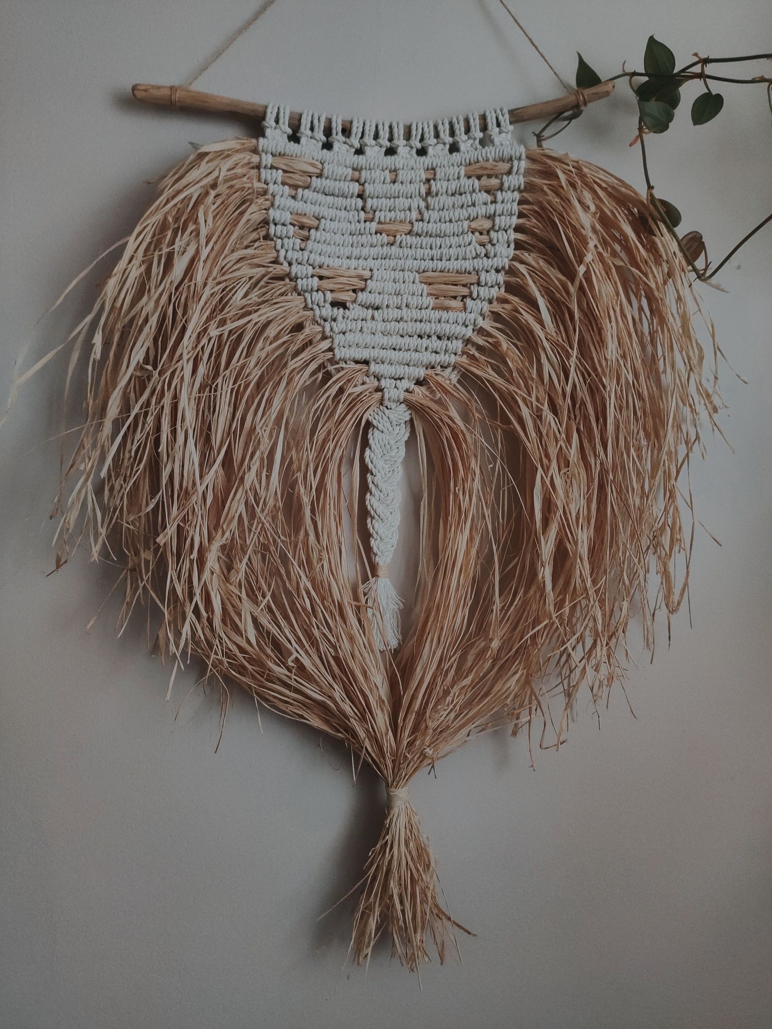 Boho Makrama z rafią