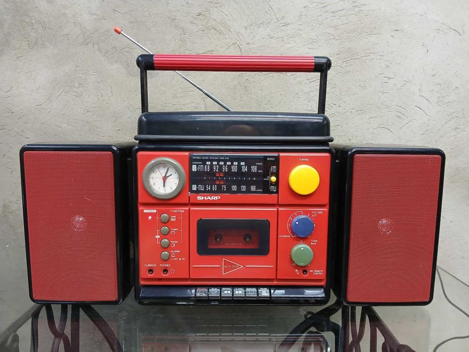 Radiomagnetofon Boombox Sharp CMS-N10H Unikat z początku lat 90