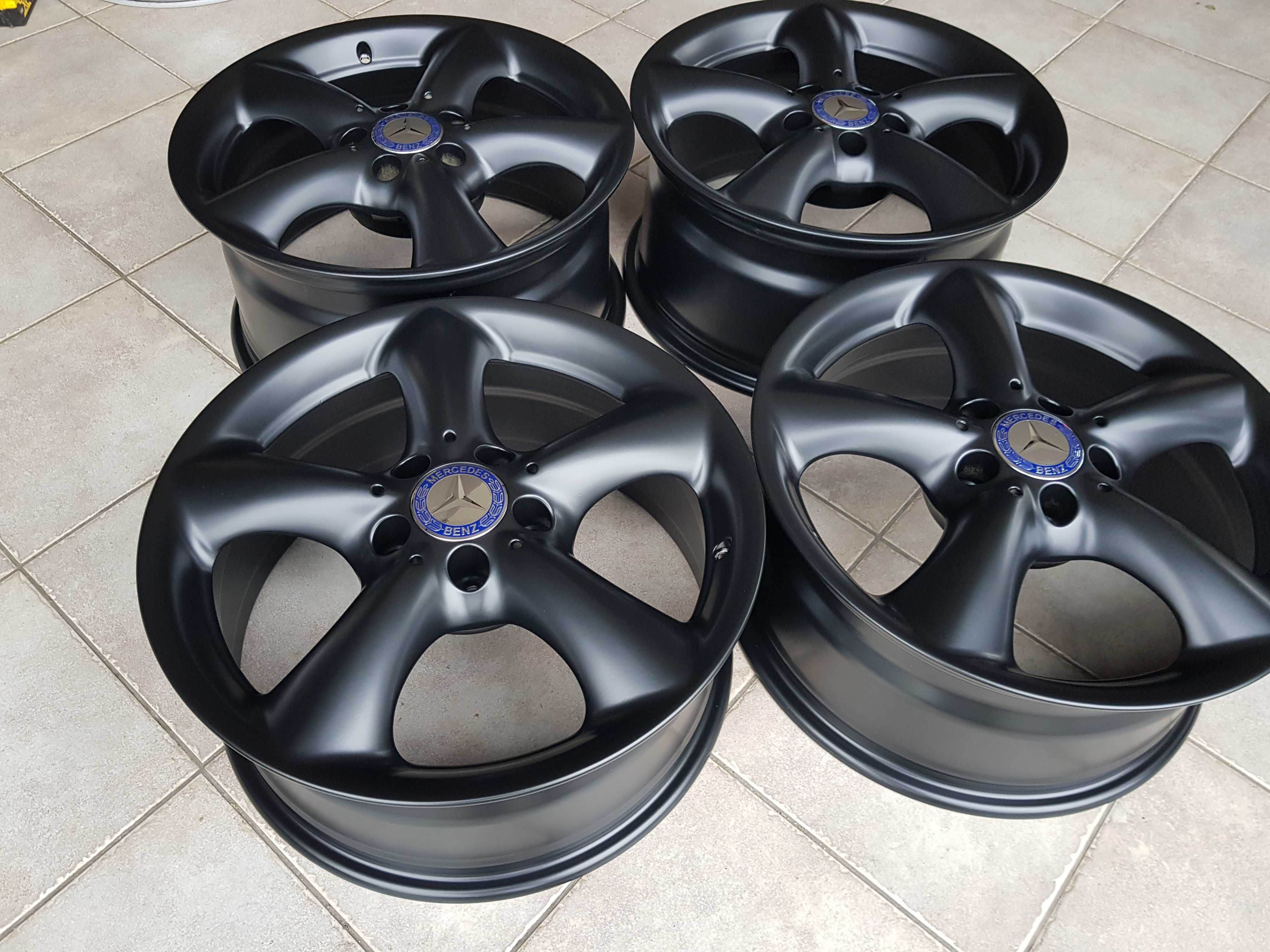 Felgi aluminiowe Mercedes C 203 CLK 209 7,5x17 8,5x17 5x112 czarny mat