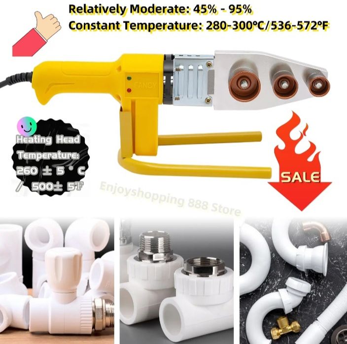 Maquina solda tubos canalização PE/PPR/PP/PB