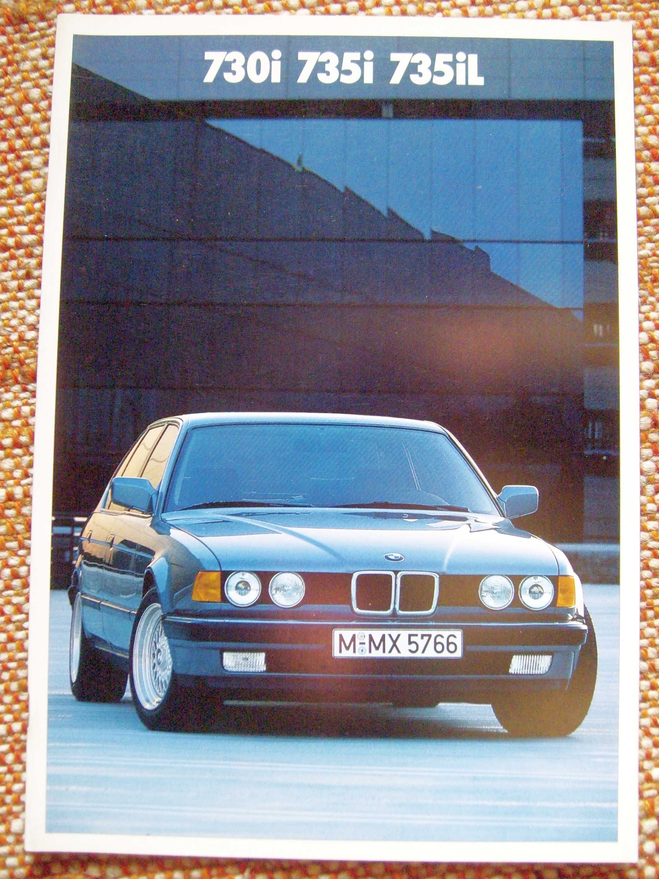 BMW 7 E32 - 730i 735i 735iL * prospekt 48 str. PIERWSZE WYDANIE 1986 !