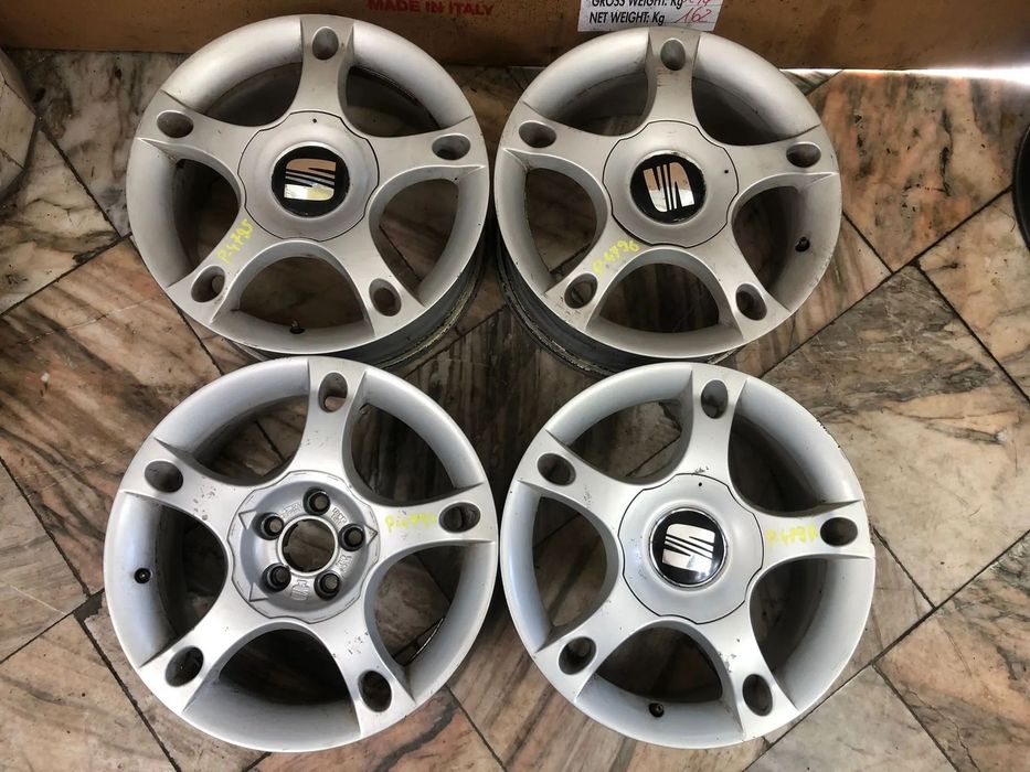 Felgi Aluminiowe Alufelgi R16 5x100 57,1 ET 42- Komplet -Seat Toledo- Gwarancja Wysyłka Montaż