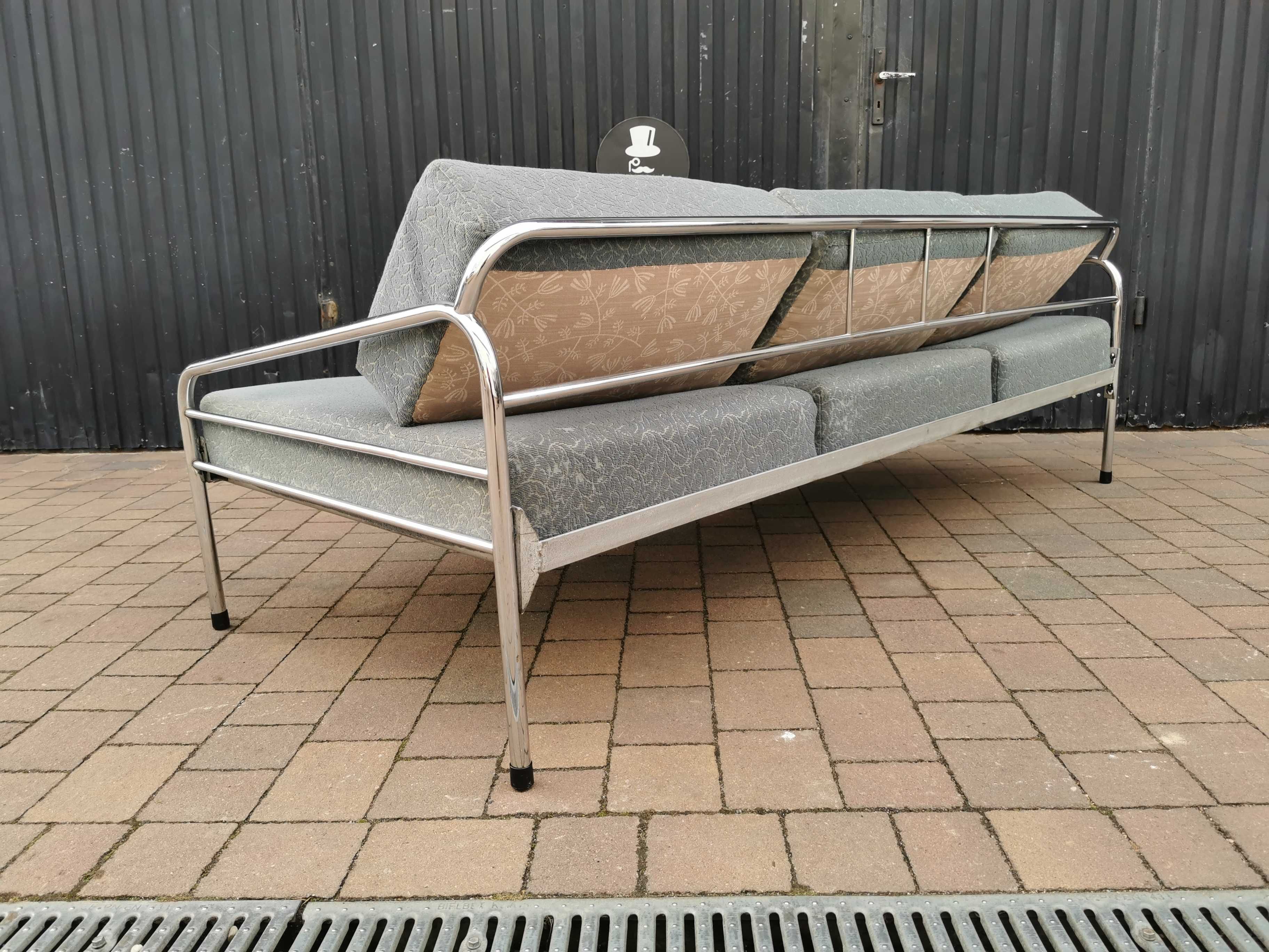 Sofa chrom Hynek Gottwald/ KOVONA Czechosłowacja '30, Bauhaus, Prl
