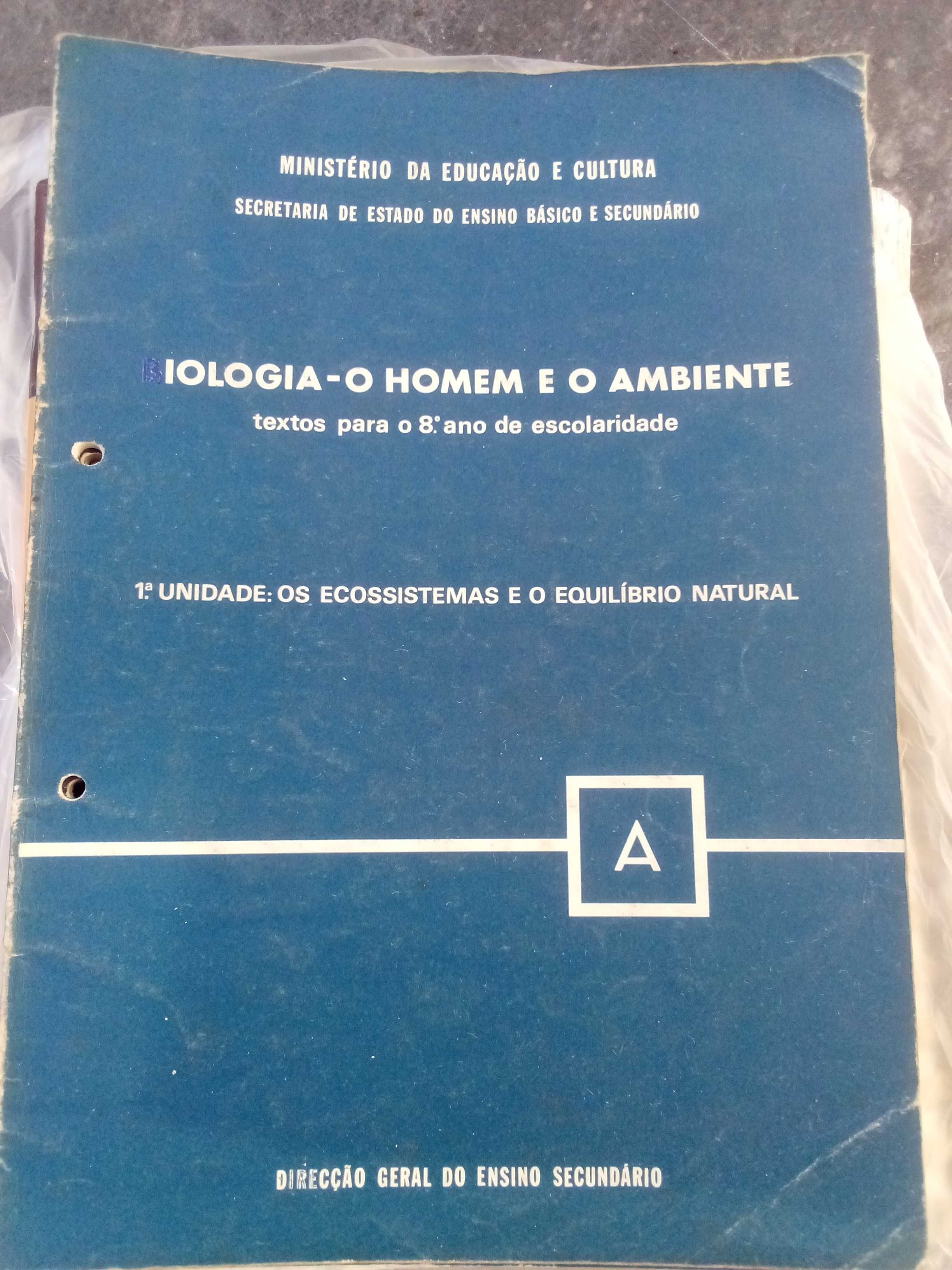 livros escolares de física e química