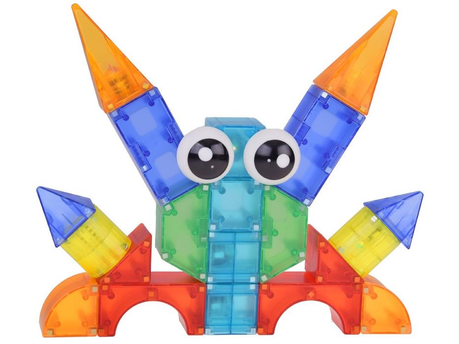 Klocki magnetyczne 3D Podświetlane klocki magnetyczne 64 ele