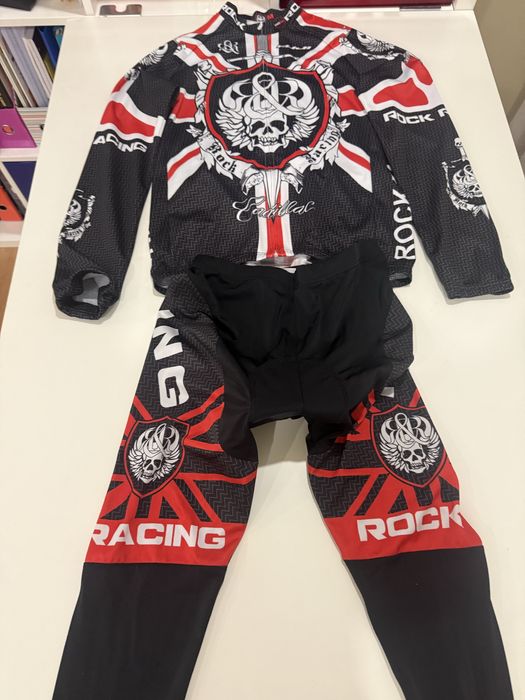 Conjunto jersey + calças de ciclismo btt