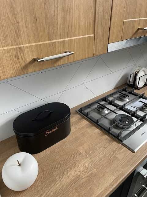 Zestaw mebli kuchennych dąb reveal/ czarny - nowy - kuchnia