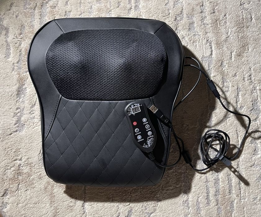 Подушка масажер для шиї, спини та всього тіла на акумуляторі