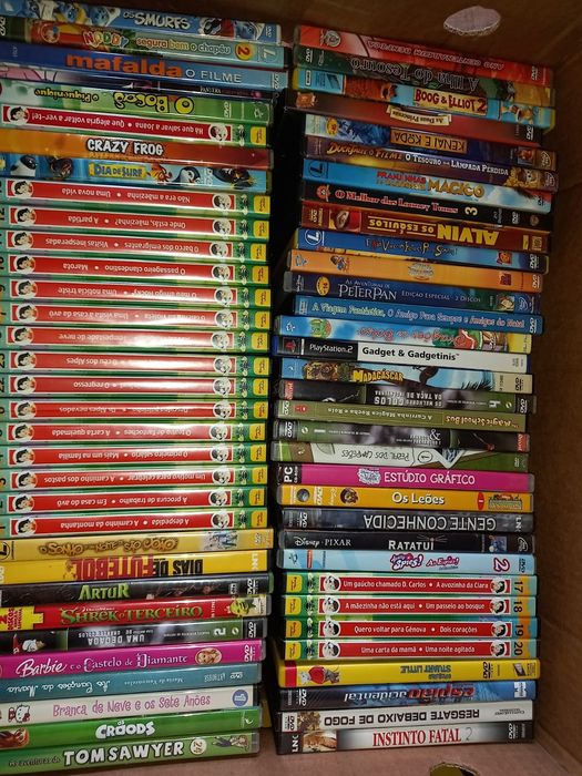 CDs, Cassetes, DVDs, filmes