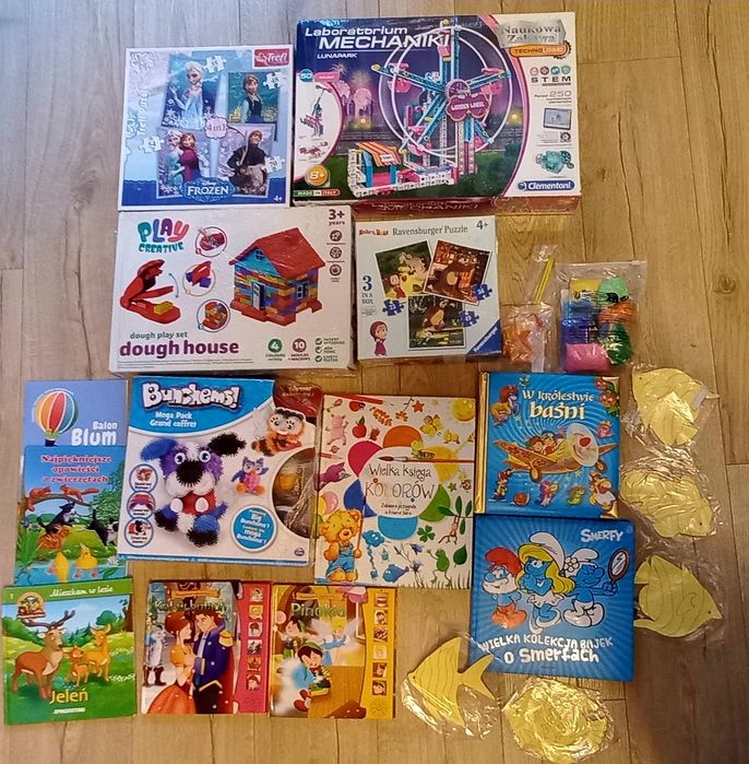 Zestaw kreatywny dla dziewczynki 4+, Książki,  puzle