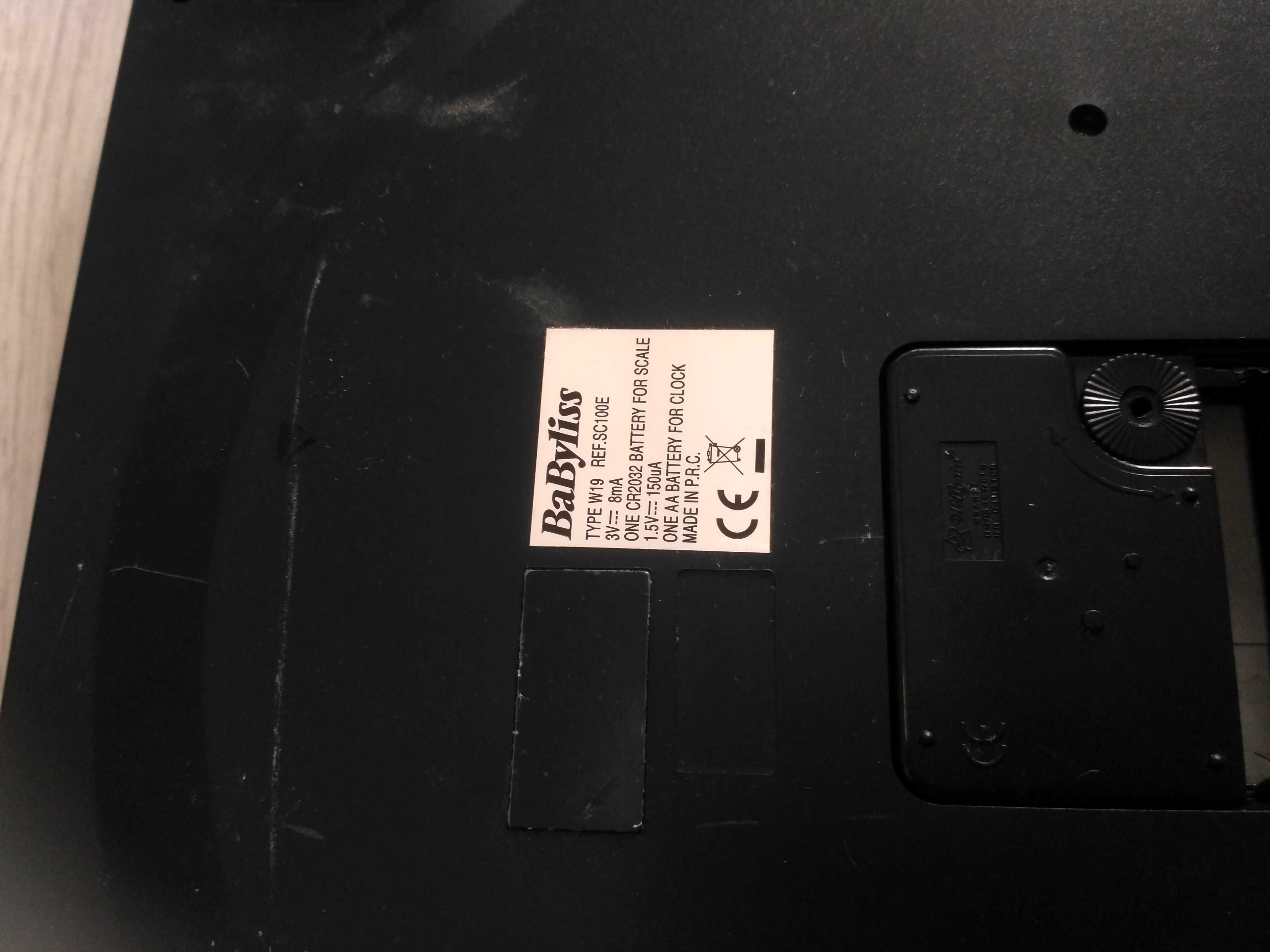 Babyliss Szklana skala zegara, W 19, SC 100e, Waga łazienkowa