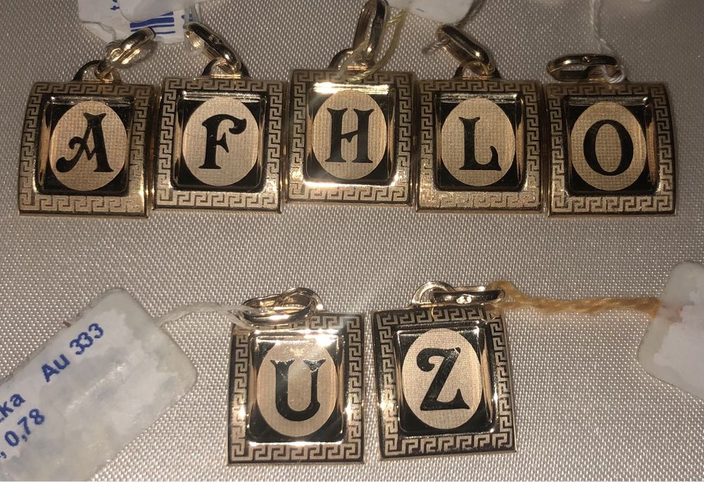 Złota literka nowa próba 333