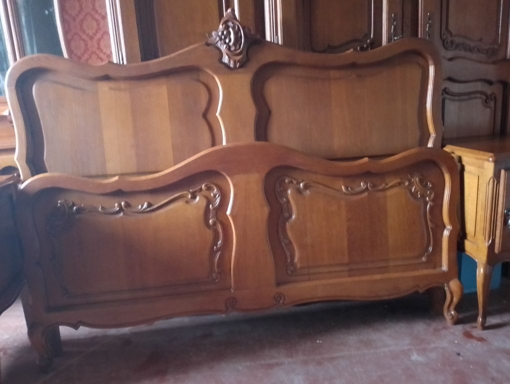 Piękna stylowa sypialnia ludwik dębowa komplet