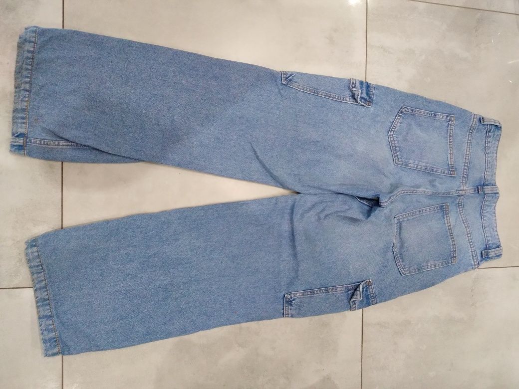 Spodnie bojówki jeans rozmiar S, Pas 70cm,  jak nowe