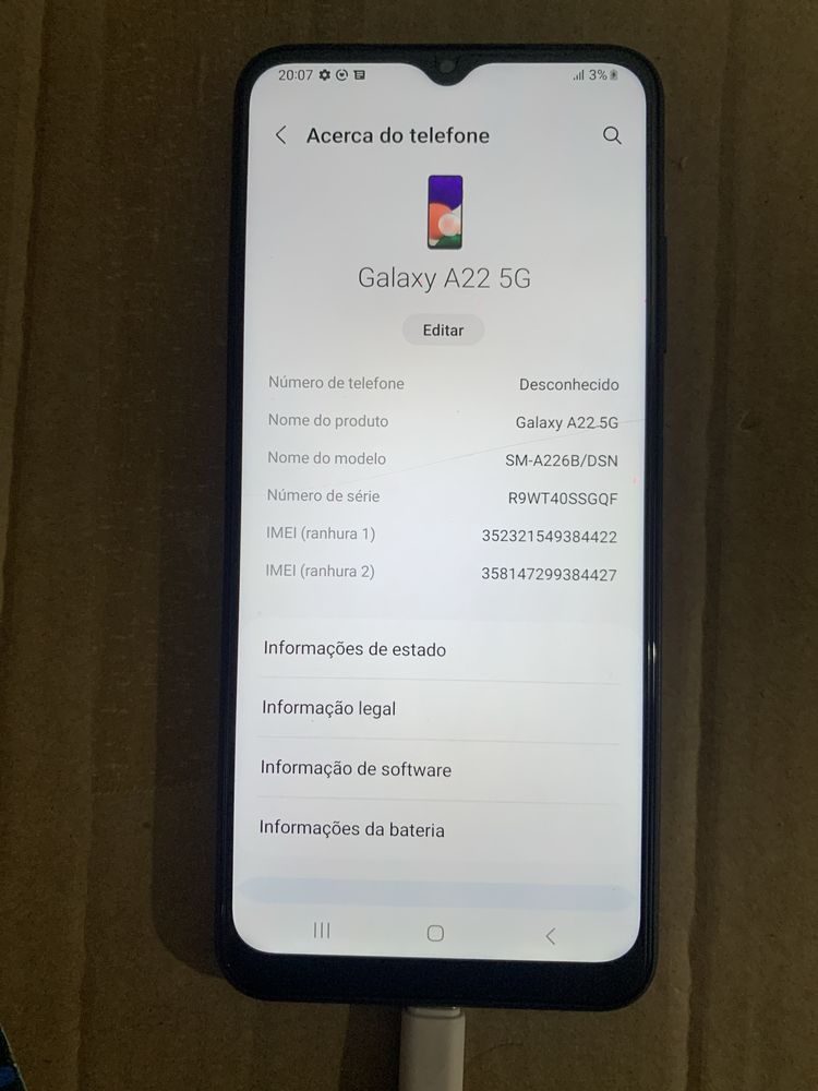 Samsung A22 5G Novo