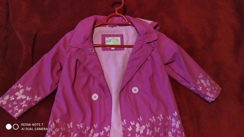 Kurtka/płaszcz różowy dla dziewczynki 3/4 lata