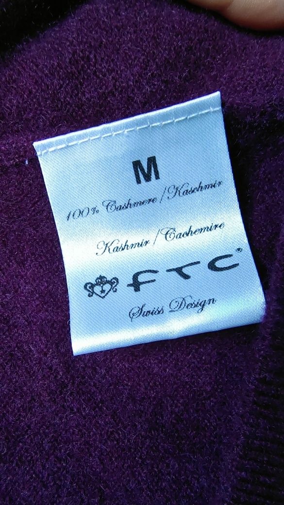 Sweter premium: FTC Cashmere- 100% kaszmir , doskonały!