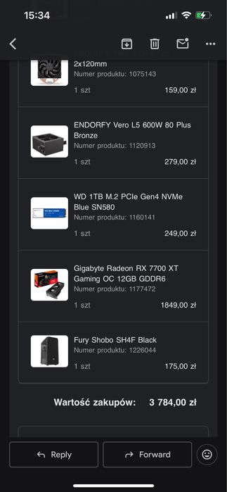 Zestaw Komputer bez karty graficznej Ryzen 5 32GB Ram