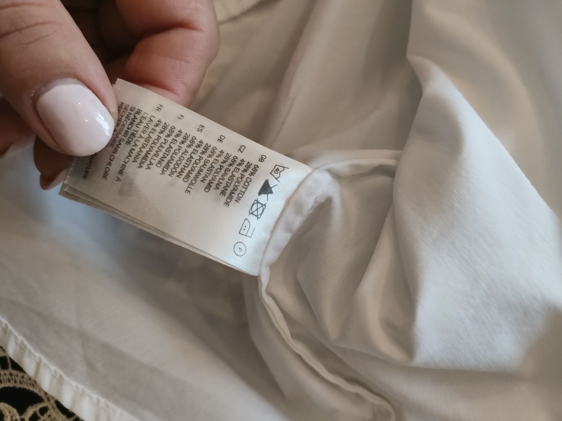 Elegancka biała koszula ciążowa h&m mama l