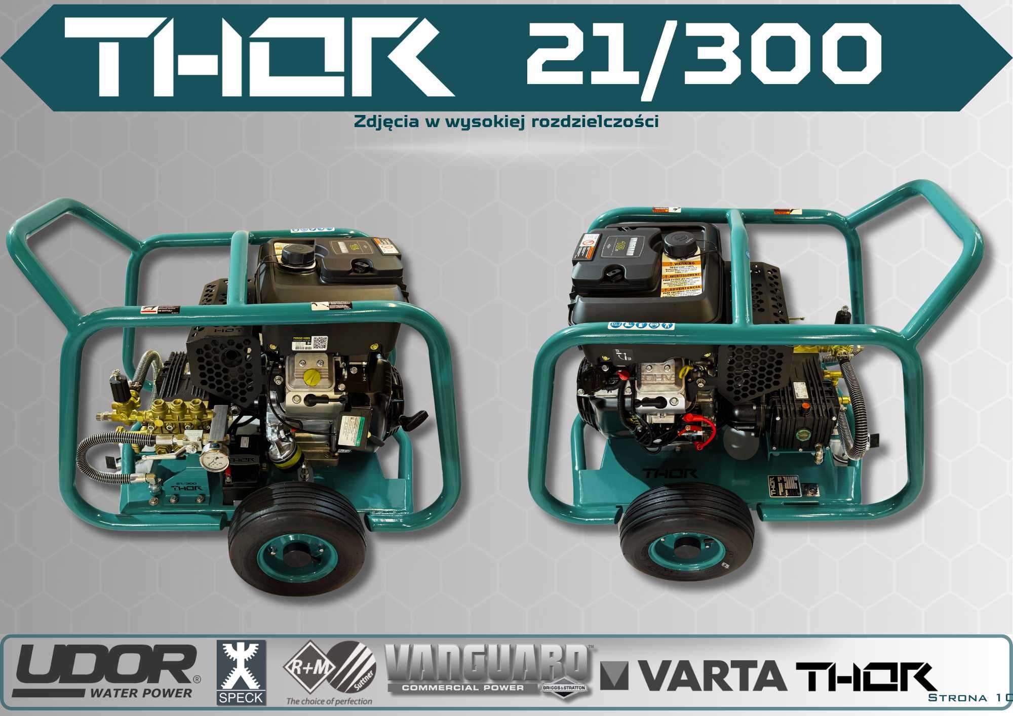 Myjka ciśnieniowa THOR 21/300 – 21L/min 300 bar *Vanguard 18KM*UDOR*