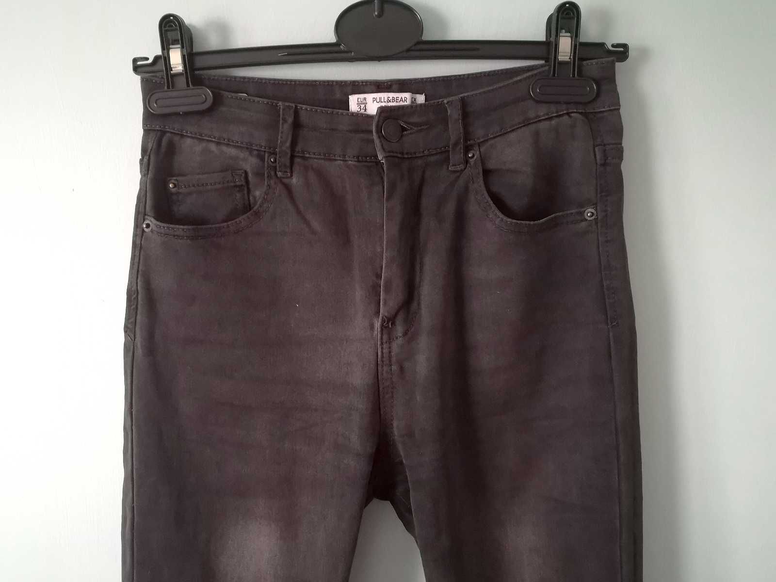 Spodnie dżinsowe rurki wysoki stan Pull&Bear XS 34 skinny high waist