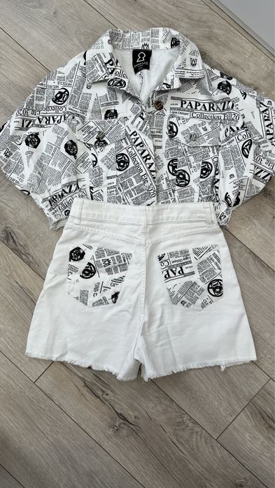 Джинсовий костюм шорти та піджак