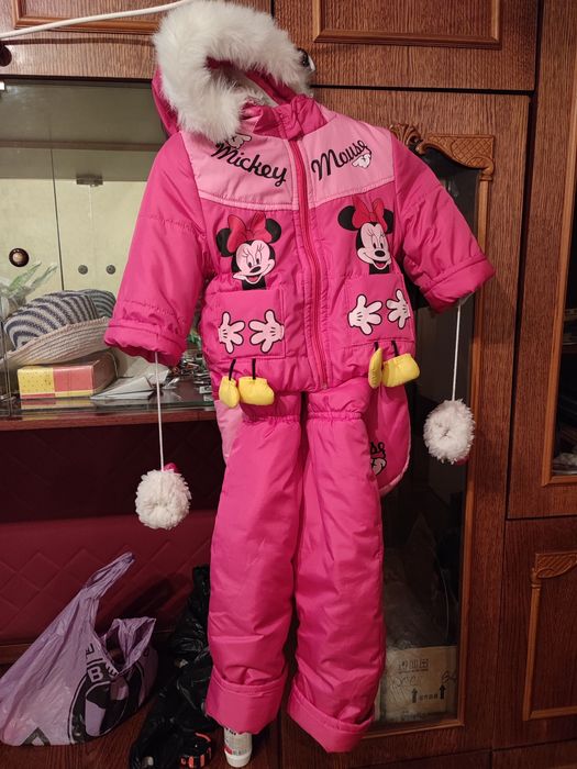 Зимний комбинезон для девочки с рождения до 1,5 года