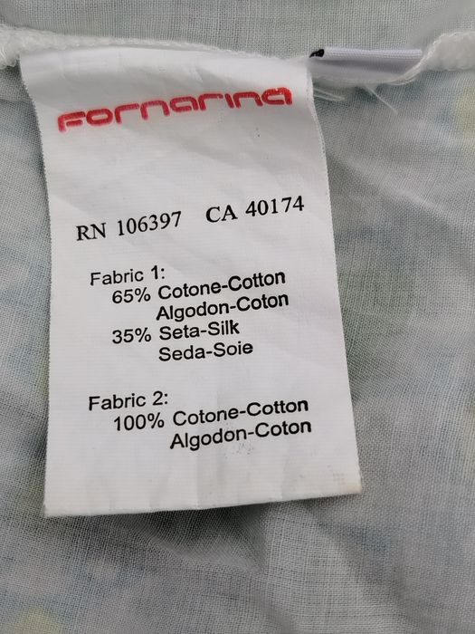 Nowa spódnica z falbanami w ananasy zielona biała Fornarina S 36