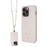 Etui Guess Crossbody 4g Metal Logo do iPhone 15 Pro - różowe