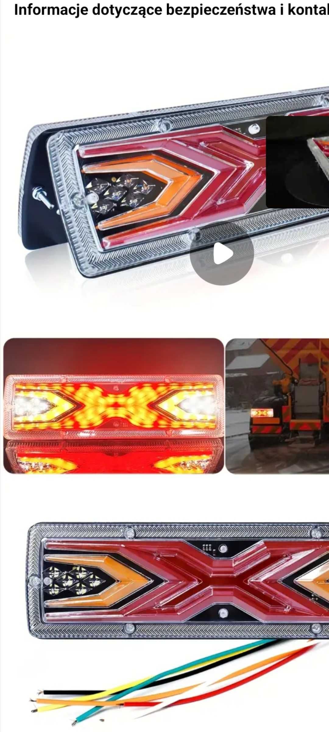 lampa tylna led lawety przyczepy busa diodowa 12v