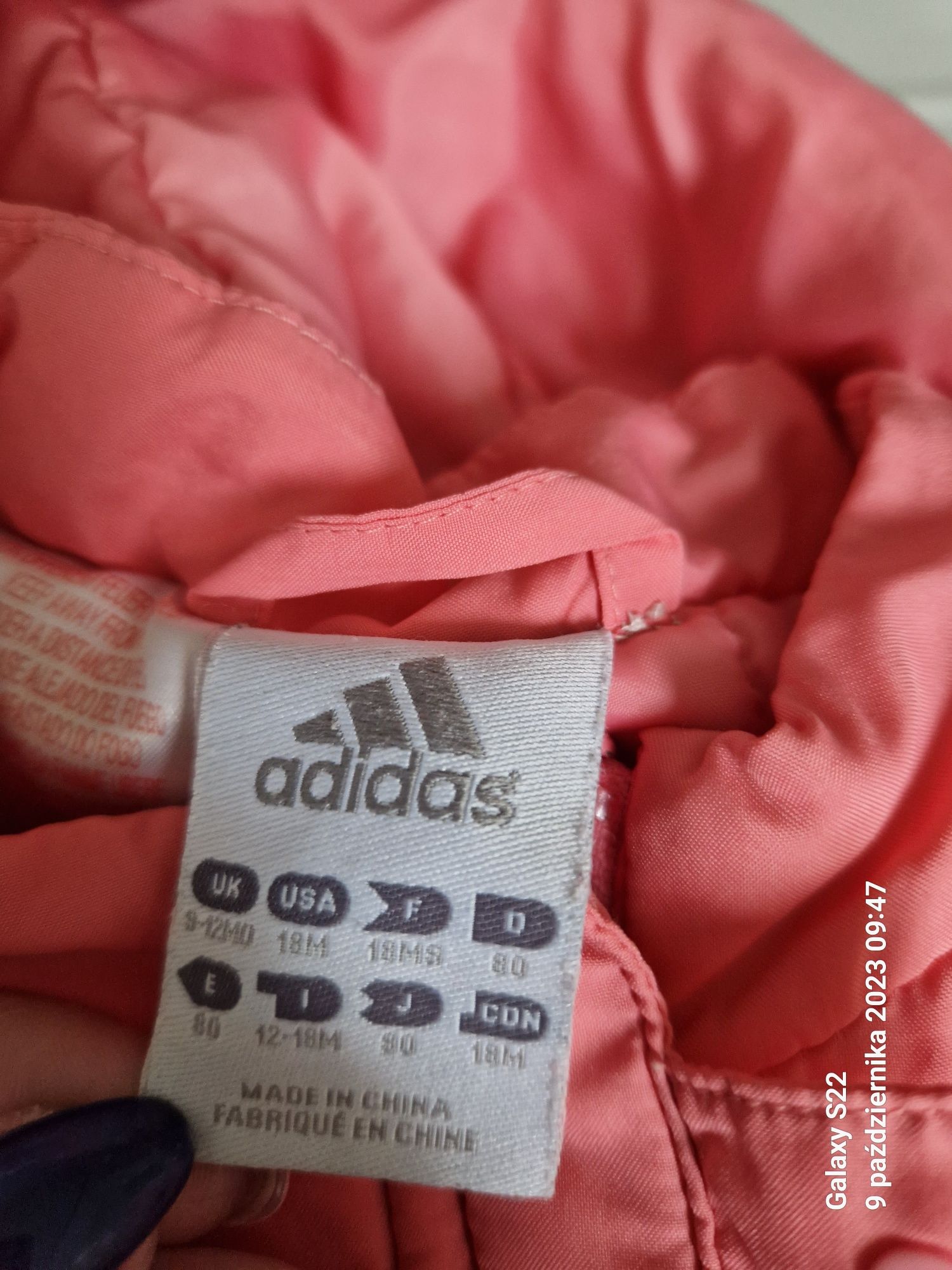 Kurtka Adidas parka przejściowa. 86. Lekko ocieplana., wiosna