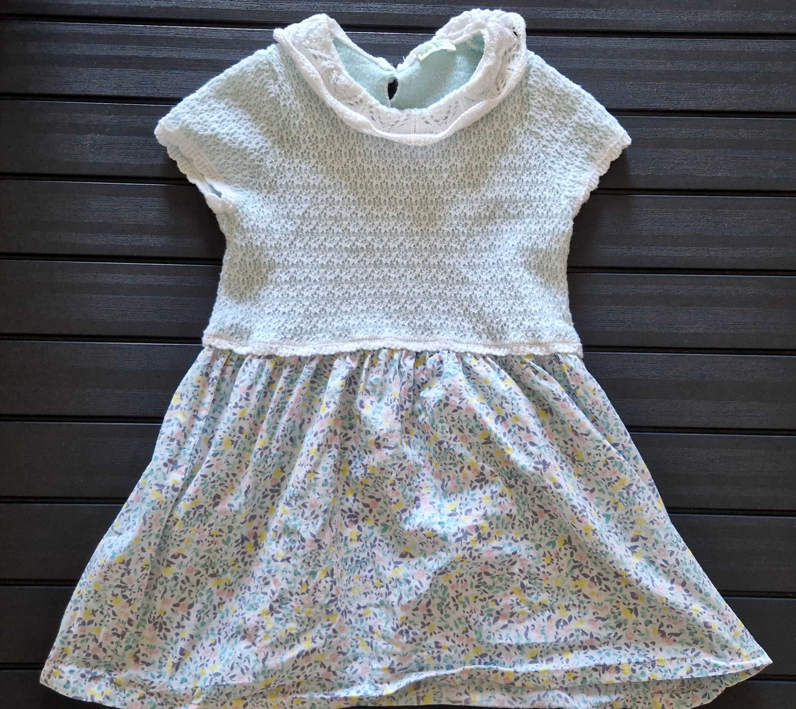 Vestido de Verão de Menina Tamanho 1 Ano - Benetton