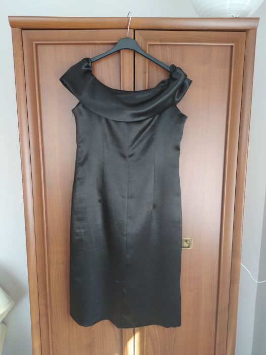 wena top sukienka czarna satynowa