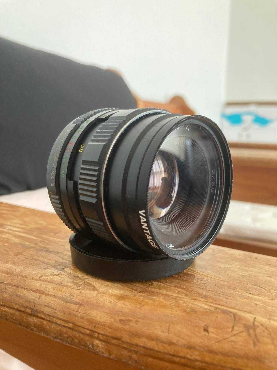 Objetiva HELIOS 44M-4 58mm f/2 (rosca M42) + corpo e capa