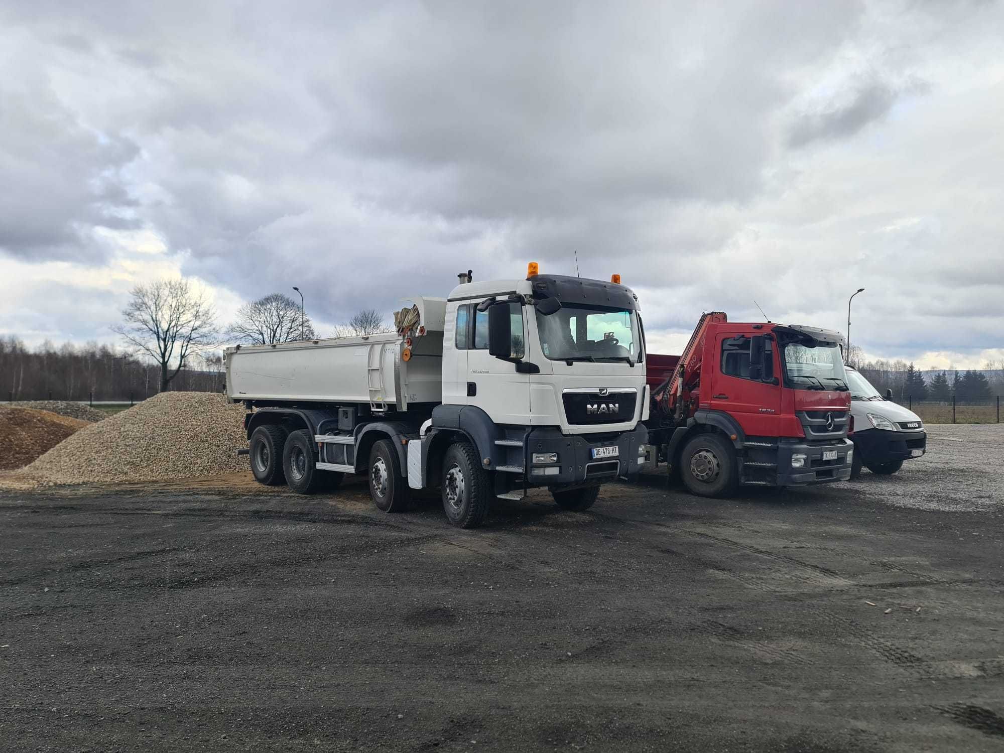 USŁUGI TRANSPORTOWE WYWROTKĄ materiałów sypkich od 1 - 27 ton OPOCZNO