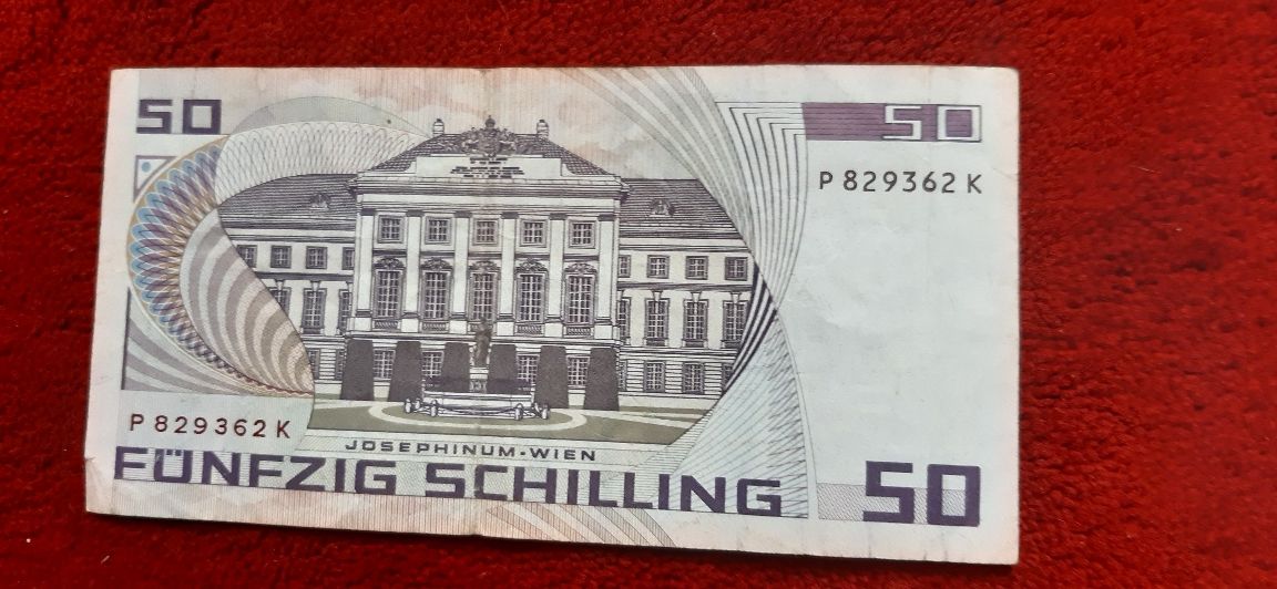 Banknot Austria 50 Szylingów 1986 rok