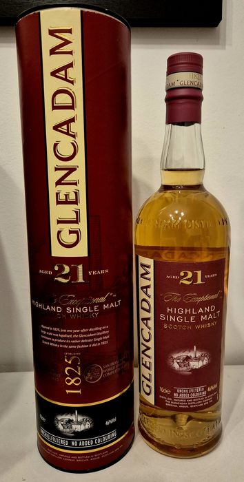 Okragła butelka Glencadam 21 YO Kolekcjonerska