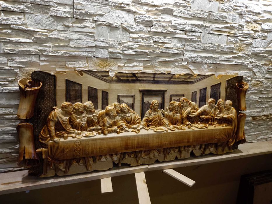 Ostatnia Wieczerza-Plaskorzezba-Drewno