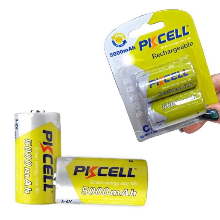 Pilhas Recarregáveis C 5000mAh e 1,2 V