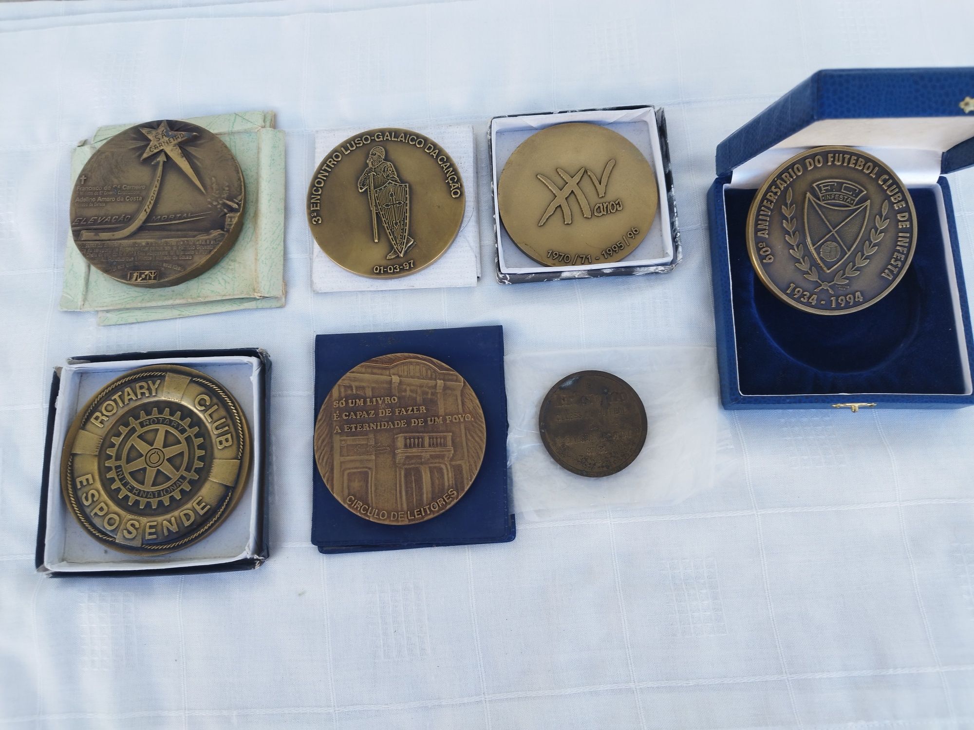 7 medalhas bronze motivos variados