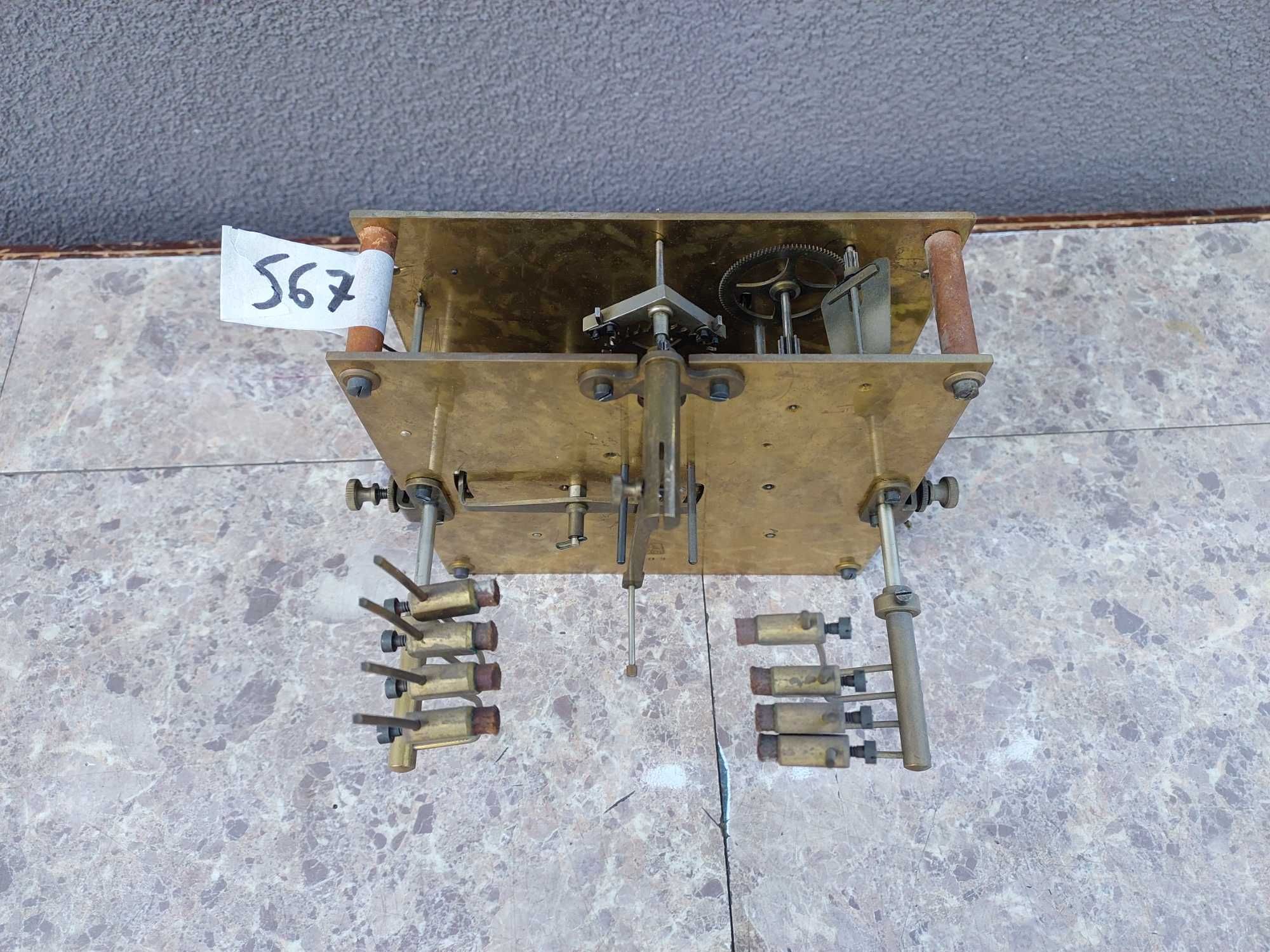 567 Mechanizm zegara podłogowego stojąceg 8 osiem młotków VH Villinger