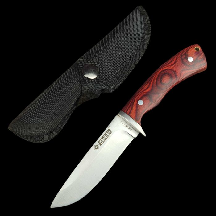Nóż finka myśliwski KANDAR DREWNO Full TANG ND37b