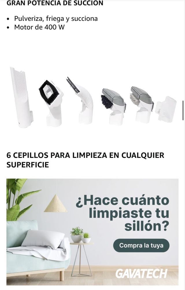 Aspirador de estofos gavatech