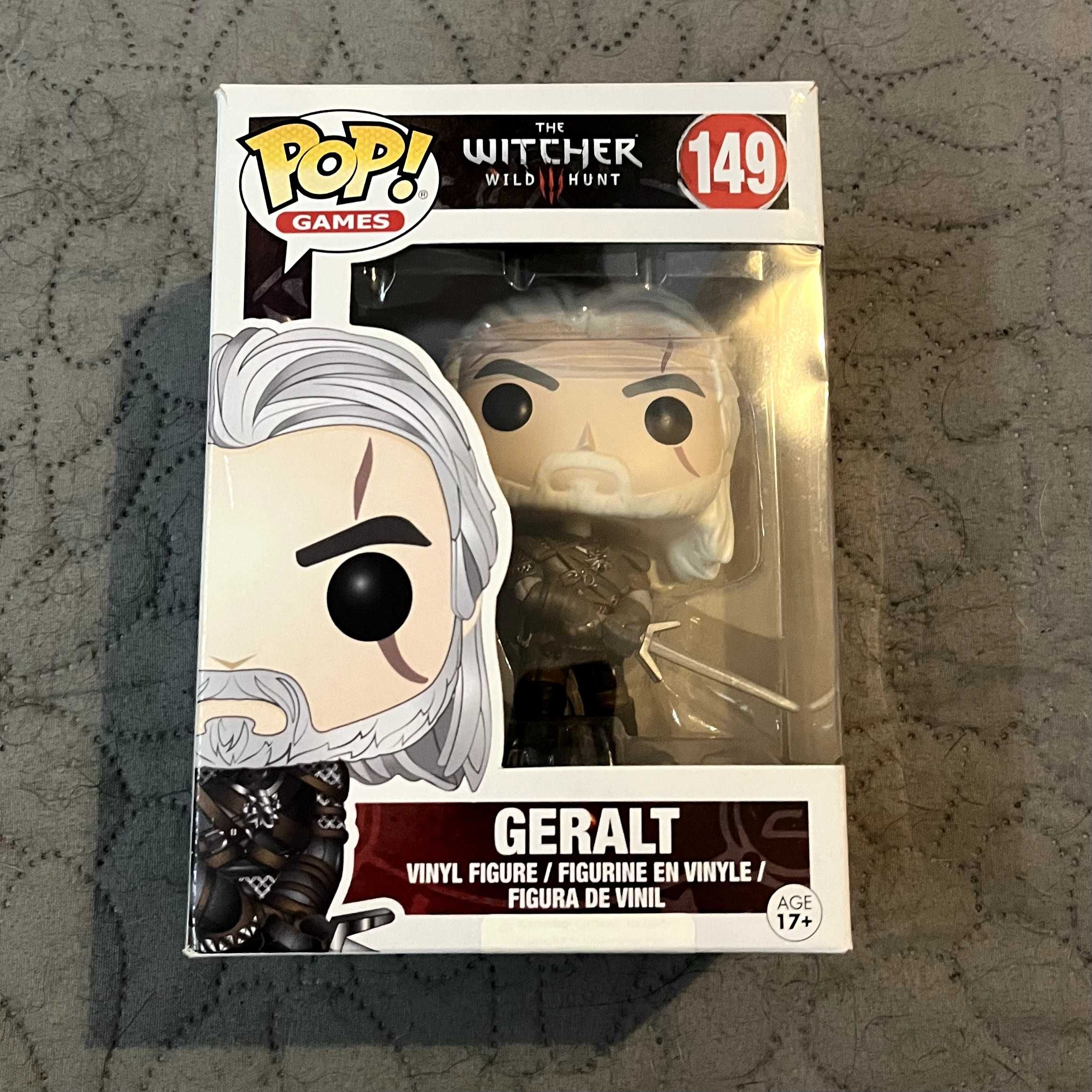 Wiedźmin geralt wiedźmin 3 dziki gon figurka funko pop biały wilk 149
