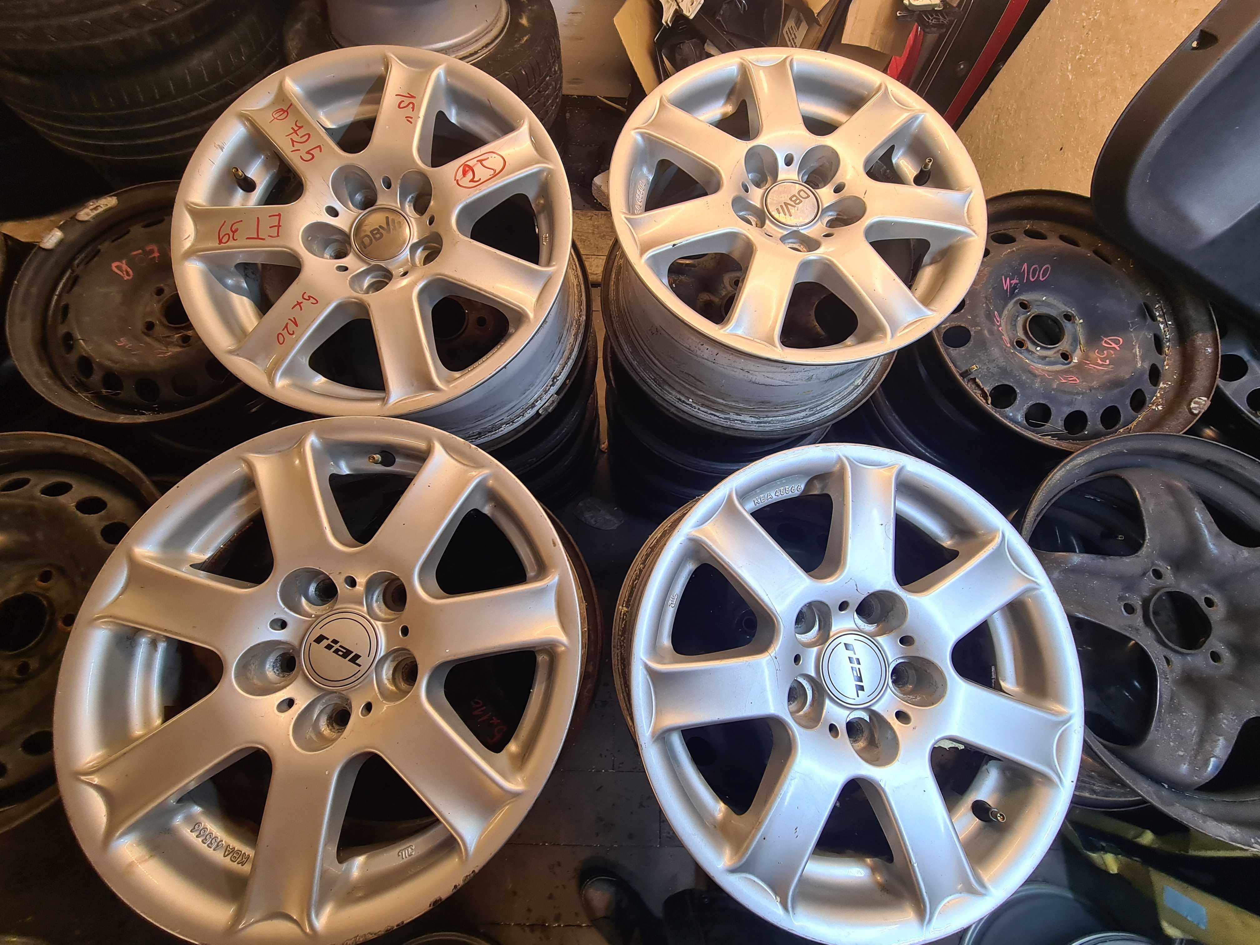 Felgi aluminiowe alufelgi  5x120 R15 et39 otw 72,6 nr25
